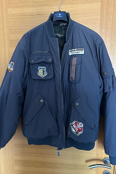 Akademiks- Jeanius bomber jacket 2000s by Akademiks — pre-loved on Thrifted.mt