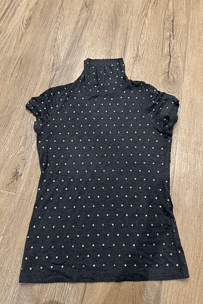 Embellished Turtleneck Short Sleeve Top by Lui-Jo — pre-loved on Thrifted.mt