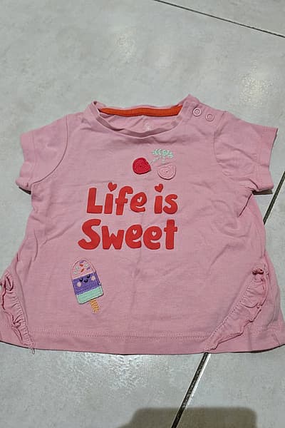 Pink Life is Sweet T-Shirt by Mothercare — pre-loved on Thrifted.mt
