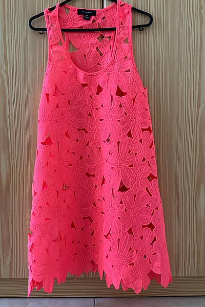 Neon pink floral lace dress by Atmosphere — pre-loved on Thrifted.mt
