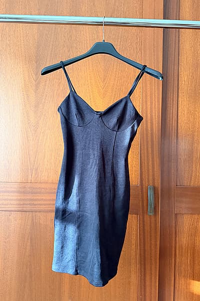Bershka Plain Black Strap Dress — pre-loved on Thrifted.mt