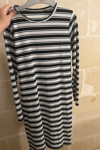Ribbed striped long sleeve dress — pre-loved on Thrifted.mt