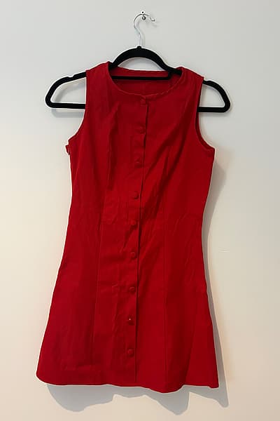 Red Button-Down Sleeveless Dress by SHEIN — pre-loved on Thrifted.mt