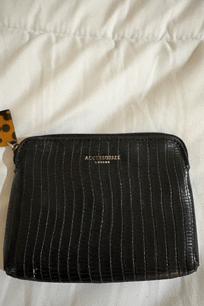 Accessorize Black Faux Croc Purse by Accessorize — pre-loved on Thrifted.mt
