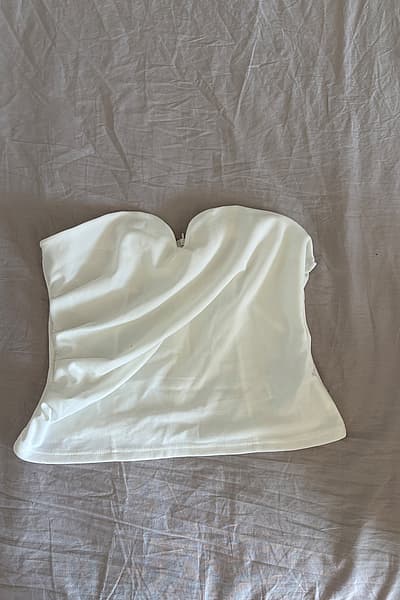 Chic White Strapless Top by Shein — pre-loved on Thrifted.mt
