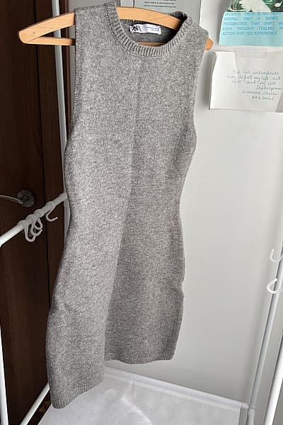 Zara Grey Knit Mini Dress by Zara — pre-loved on Thrifted.mt