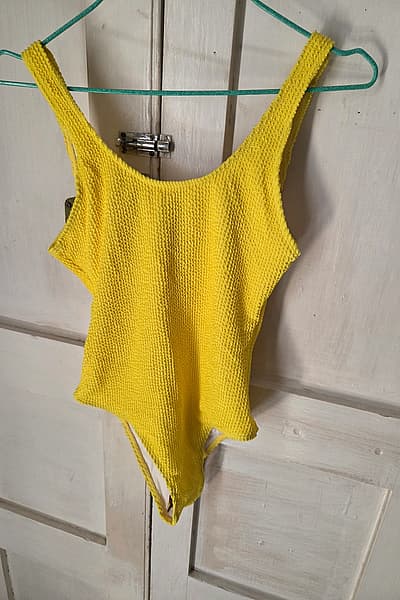 Yellow Textured One Piece Swimsuit by Temu — pre-loved on Thrifted.mt