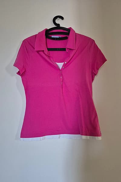 Pink Layered Polo Top by Denver Hayes — pre-loved on Thrifted.mt