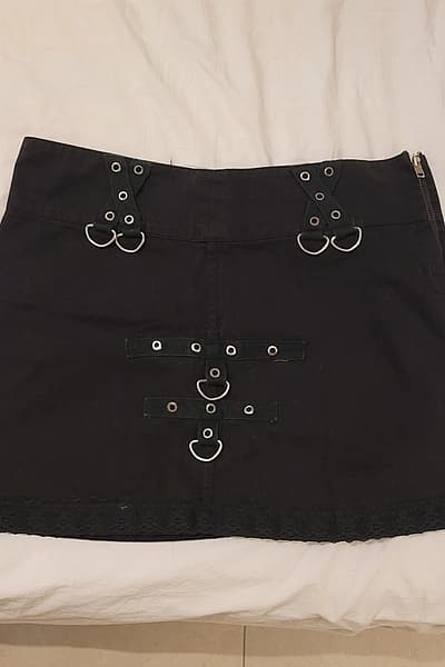 Black alt mini skirt by Evil Heart — pre-loved on Thrifted.mt