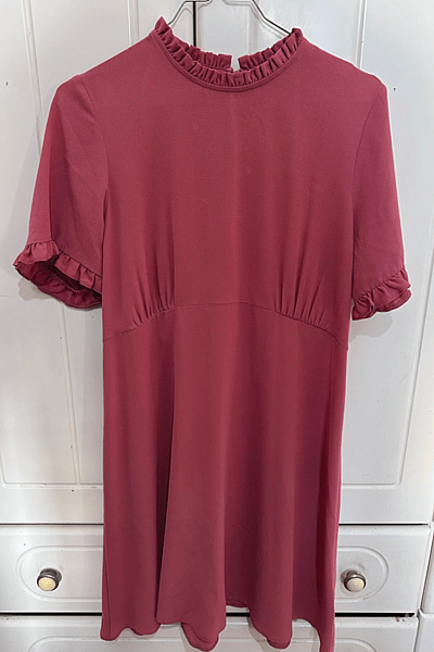 Pink Ruffle High Neck Dress by Primark — pre-loved on Thrifted.mt