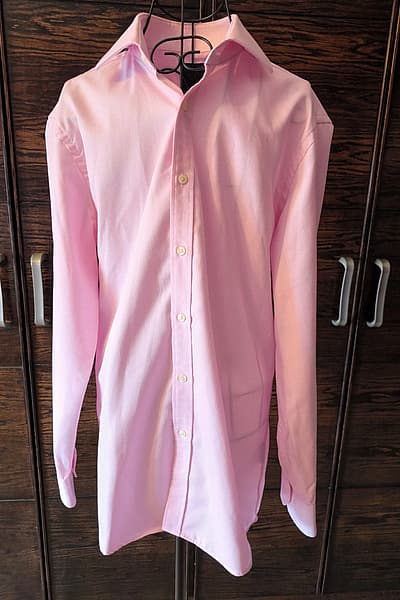 Gagliardi pink textured formal shirt by Gagliardi — pre-loved on Thrifted.mt