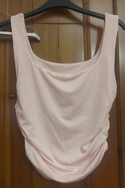 Pink Ruched Sleeveless Bodysuit Top by SHEIN — pre-loved on Thrifted.mt