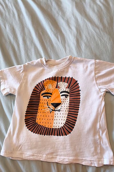 T-shirt bianca con stampa di leone by Zara Kids — pre-loved on Thrifted.mt