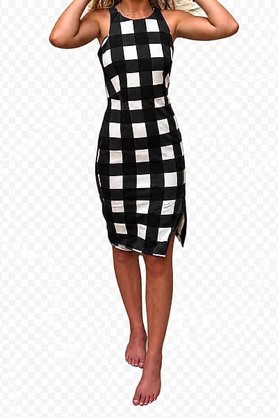 Banana Republic Checkered Midi Dress by Banana Republic — pre-loved on Thrifted.mt