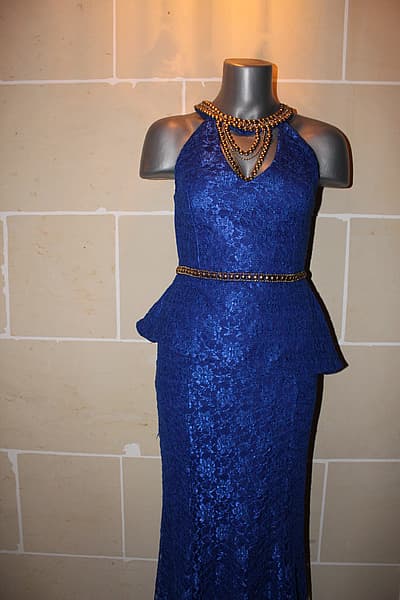 Royal Blue Lace Evening Dress EU38 by GD Collection — pre-loved on Thrifted.mt