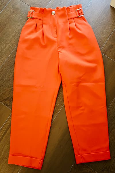 River Island Orange High-Waisted Trousers by River Island — pre-loved on Thrifted.mt