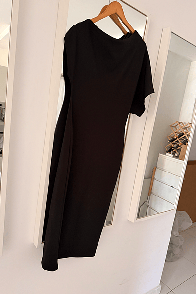 Zara - Elegant Black Cap Sleeve Dress by Zara — pre-loved on Thrifted.mt