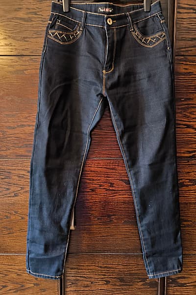 Dark blue denim jeans by ADB — pre-loved on Thrifted.mt