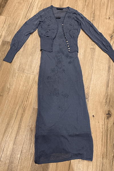 Embroidered Knit Dress and Cardigan by Karen Millen — pre-loved on Thrifted.mt