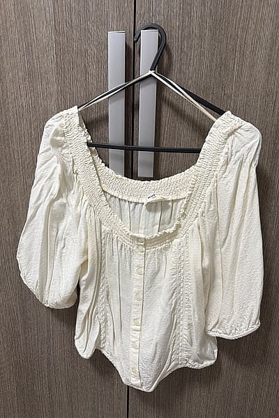 Cream Button Front Blouse by Reserved — pre-loved on Thrifted.mt