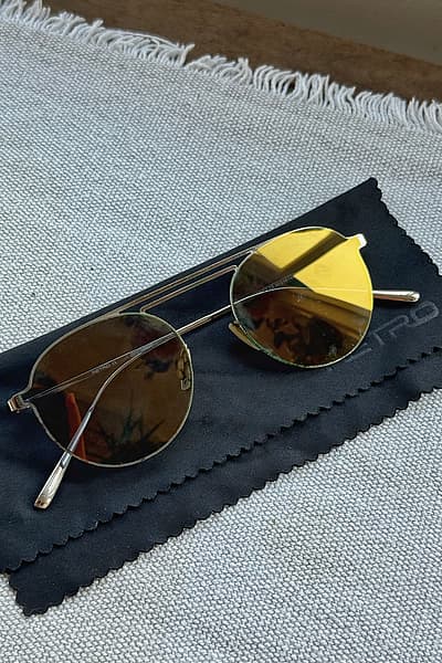 Retro Grey Reflector Sunglasses by Retro — pre-loved on Thrifted.mt