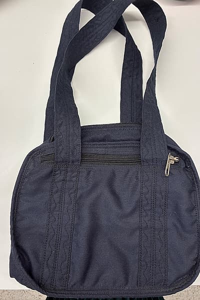 Small navy blue canvas bag — pre-loved on Thrifted.mt