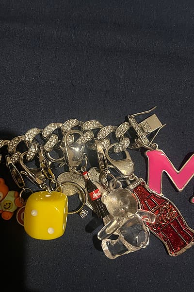 Funky Multi-Charm Cubalink Bracelet — pre-loved on Thrifted.mt