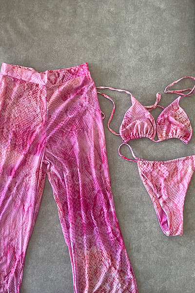 Pink Snake Print Bikini Set — pre-loved on Thrifted.mt