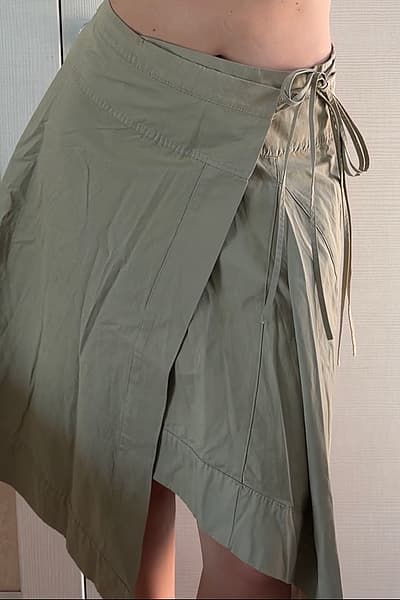 Zara Khaki Wrap Skirt by Zara — pre-loved on Thrifted.mt