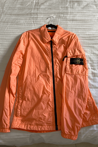 Stone Island Orange Overshirt by Stone Island — pre-loved on Thrifted.mt