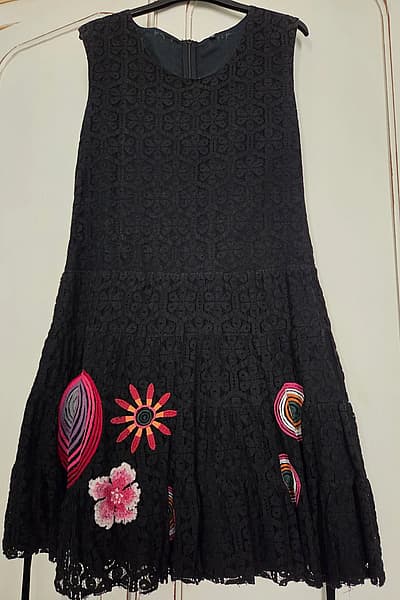 Desigual Black Embroidered Lace Dress by Desigual — pre-loved on Thrifted.mt