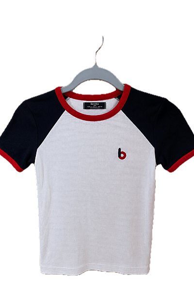 Bershka Ringer Tee Shirt by Bershka — pre-loved on Thrifted.mt