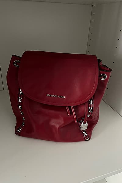 Michael Kors Red Leather Backpack by Michael Kors — pre-loved on Thrifted.mt