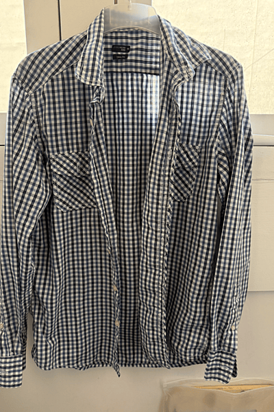 Blue Gingham Slim Fit Shirt by JEANSWEAR 72D — pre-loved on Thrifted.mt