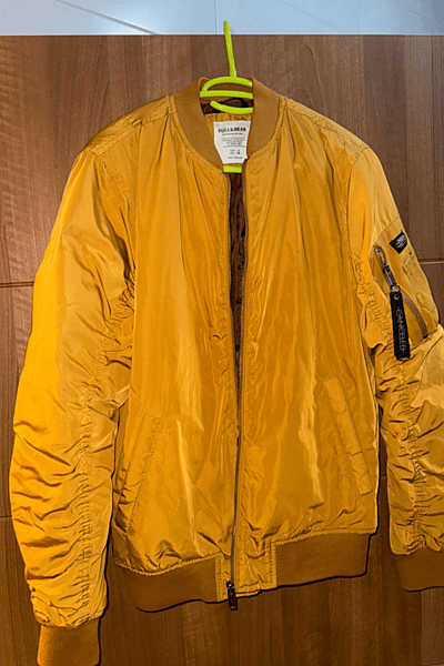 Mustard Yellow Bomber Jacket by Pull & Bear — pre-loved on Thrifted.mt