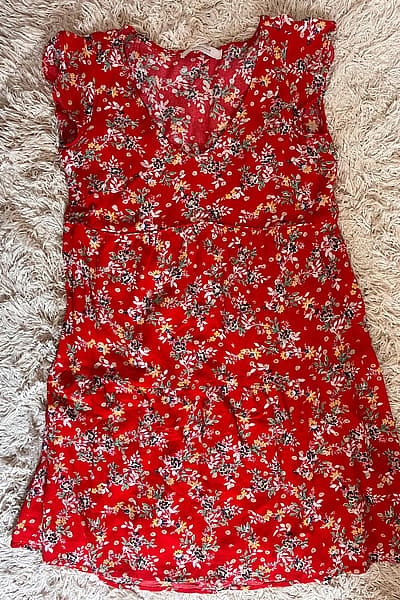 Promod red floral summer dress S by Promod — pre-loved on Thrifted.mt