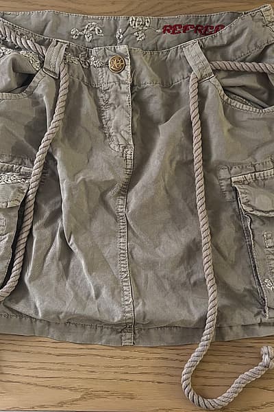 Beige Cargo Mini Skirt by Refree — pre-loved on Thrifted.mt