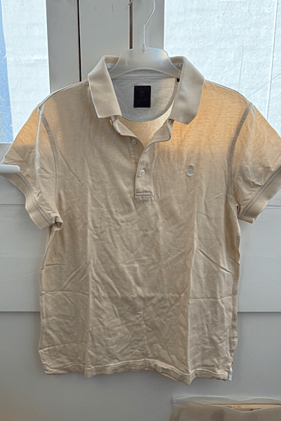 Gagliardi Cream Short Sleeve Polo by GAGLIARDI — pre-loved on Thrifted.mt