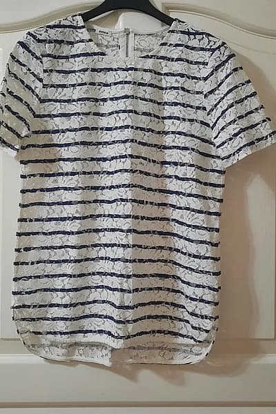 Lace Striped Short Sleeve by Pimkie — pre-loved on Thrifted.mt