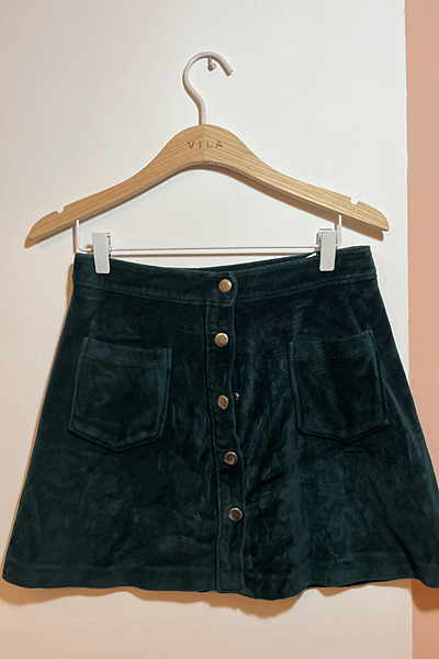 Velvet Button Front Mini Skirt by PULL&BEAR — pre-loved on Thrifted.mt