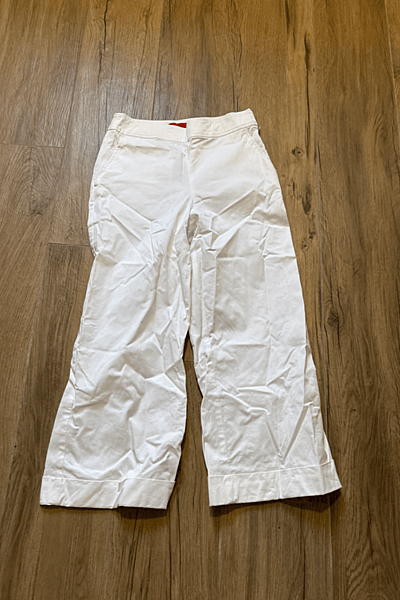 White Wide Leg Cropped Trousers by Max & Co — pre-loved on Thrifted.mt