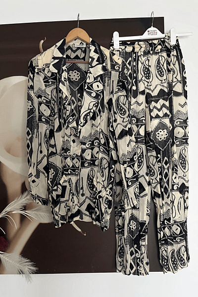 Sandro vintage Abstract Print Co-ord Set by Sandro — pre-loved on Thrifted.mt