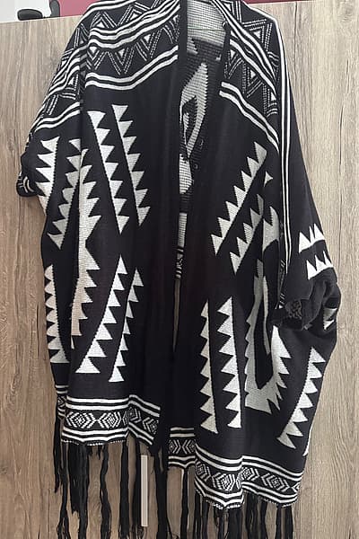 Aztec Pattern Open Knit Cardigan — pre-loved on Thrifted.mt