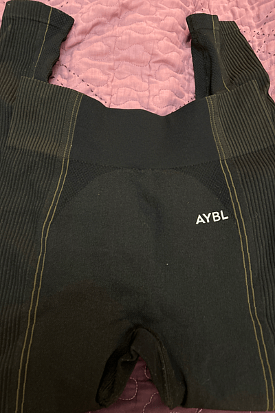 AYBL brown and black gym leggings by AYBL — pre-loved on Thrifted.mt