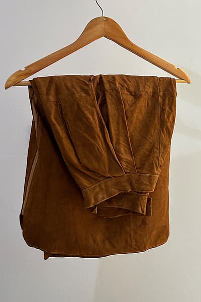 Tan 100% Suede Midi skirt — pre-loved on Thrifted.mt