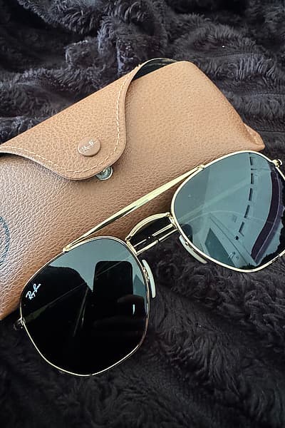 Ray-Ban Gold Frame Sunglasses by Ray-Ban — pre-loved on Thrifted.mt