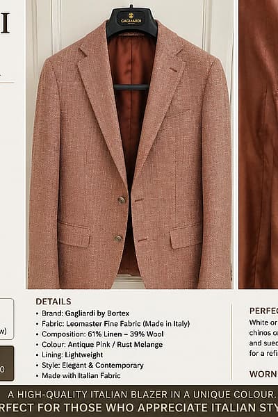 Gagliardi Linen Wool Blazer by Gagliardi by Bortex — pre-loved on Thrifted.mt