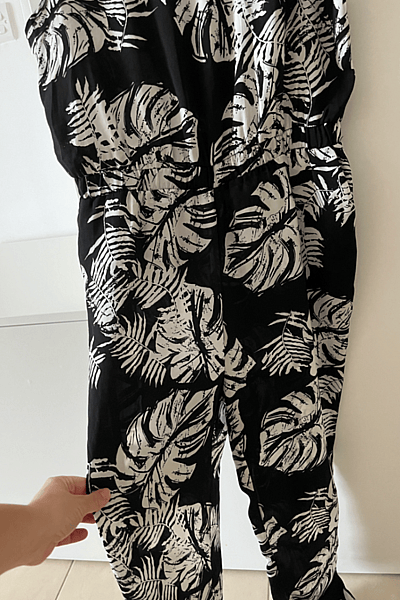 Monstera Leaf Print Jumpsuit — pre-loved on Thrifted.mt