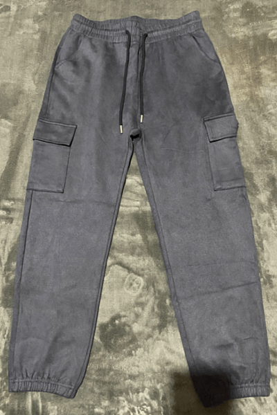 Grey Cargo Drawstring Joggers — pre-loved on Thrifted.mt