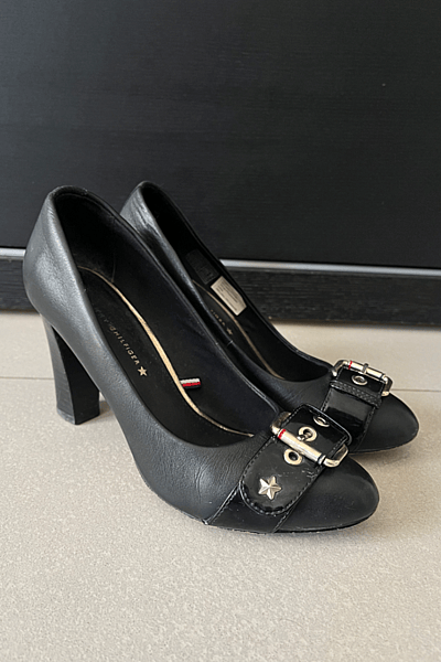 Tommy Hilfiger Buckle Heel Pumps by Tommy Hilfiger — pre-loved on Thrifted.mt